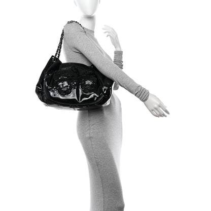 Chanel Patent Camellia Shoulder Bag Black 2 of 11