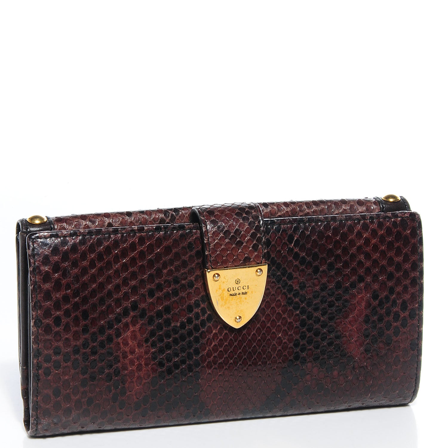 Gucci Python Babouska Continental Wallet Brown 3 of 7