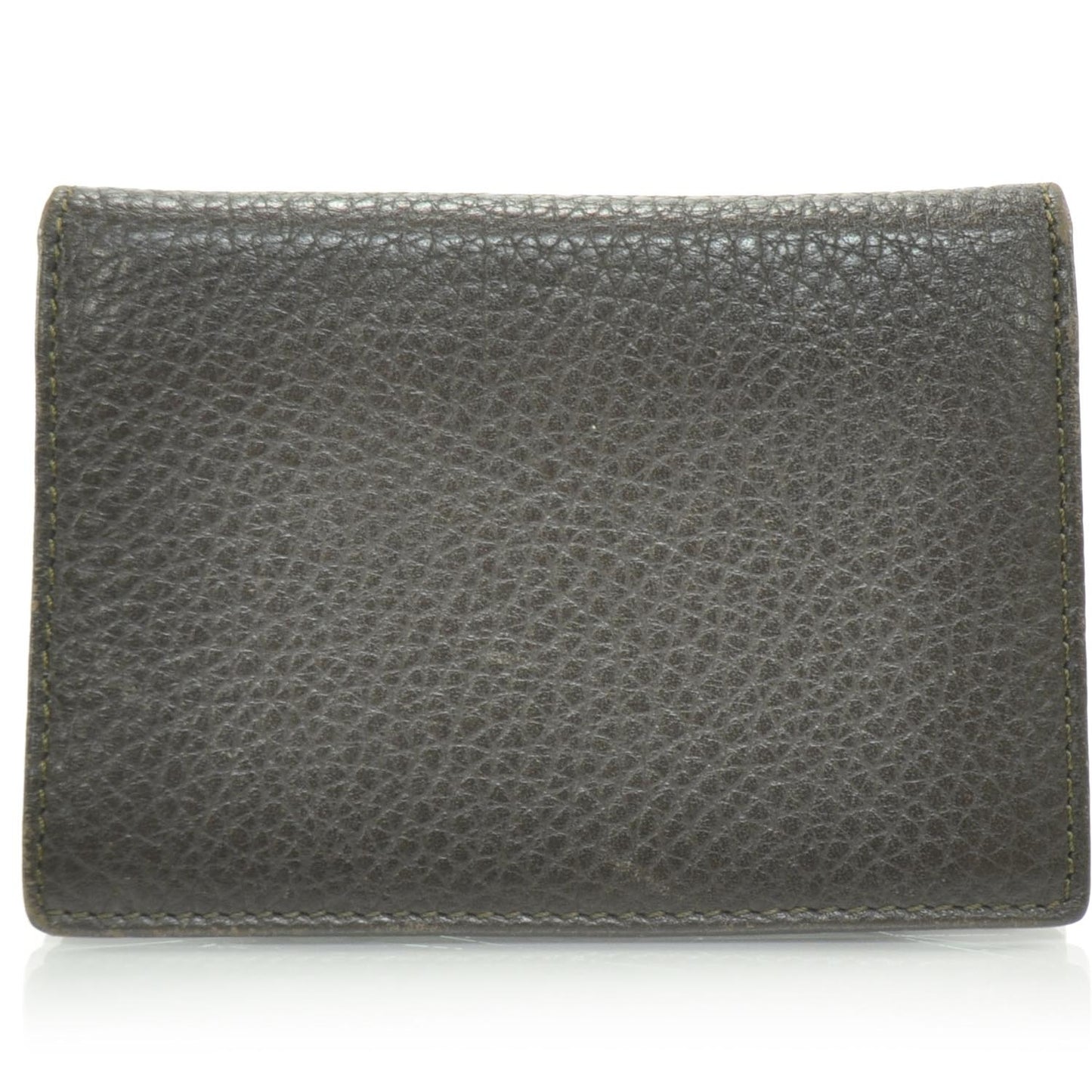 Leather Card Case Wallet Brown