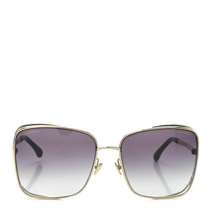 Chanel Metal Logo Square Sunglasses 71541 Gold 2 of 7