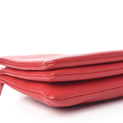 Celine Goatskin Large Trio Crossbody Bag Scarlet 10 of 12