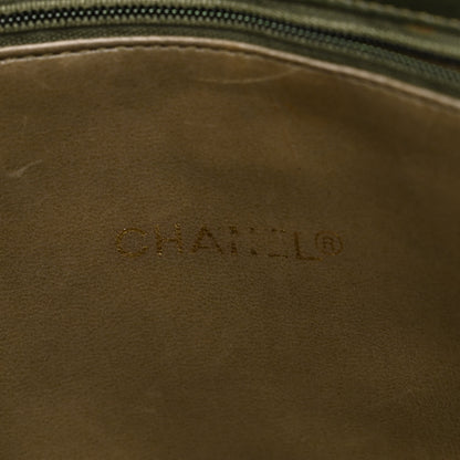 Chanel Lambskin Quilted Shopping Tote Green 6 of 10