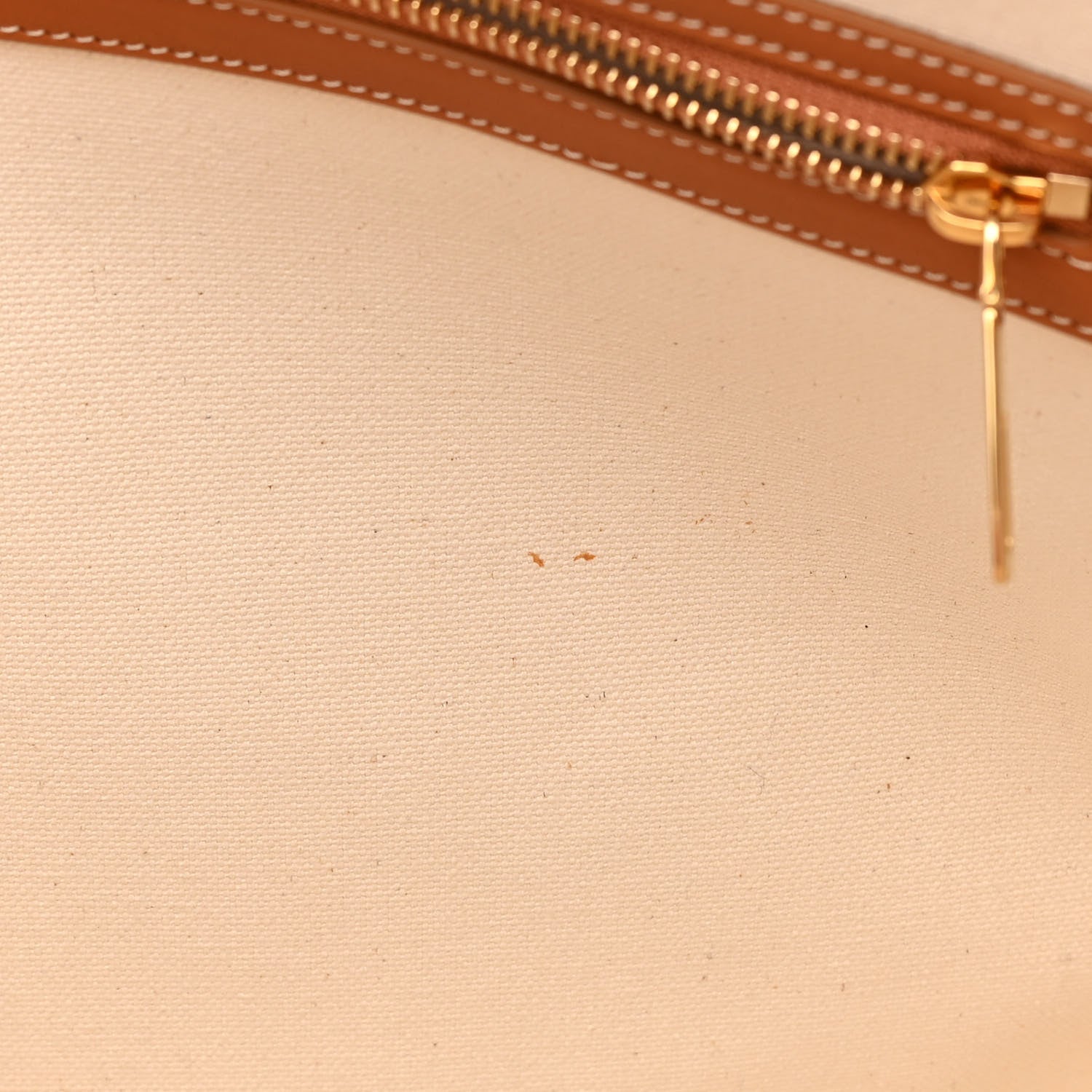 Celine Canvas Calfskin Horizontal Cabas Natural Tan 19 of 19