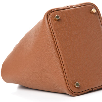 Hermes Taurillon Clemence Picotin Lock 18 PM Gold 6 of 11