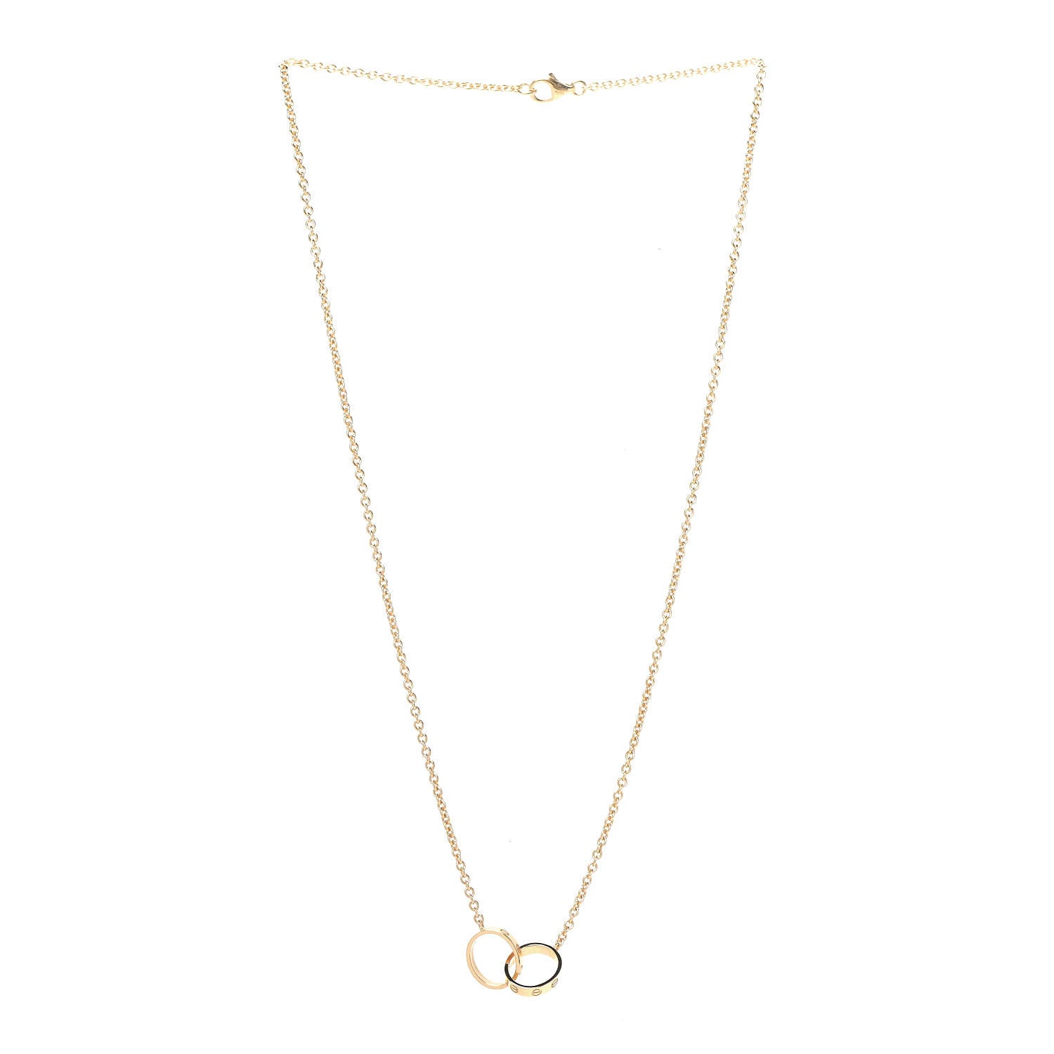 Cartier 18K Yellow Gold Interlocking LOVE Necklace 3 of 6