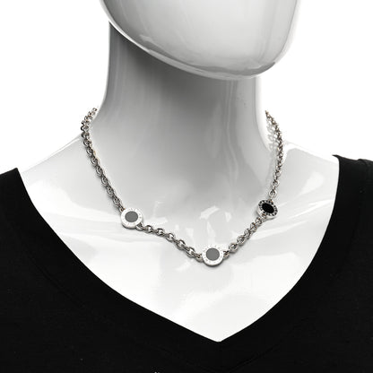 Bulgari 18K White Gold Black Onyx BVLGARI BVLGARI Station Necklace 2 of 4