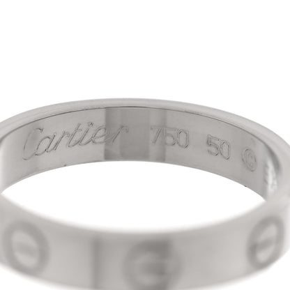 Cartier 18K White Gold 3.5mm LOVE Wedding Band Ring 50 5.25 4 of 5