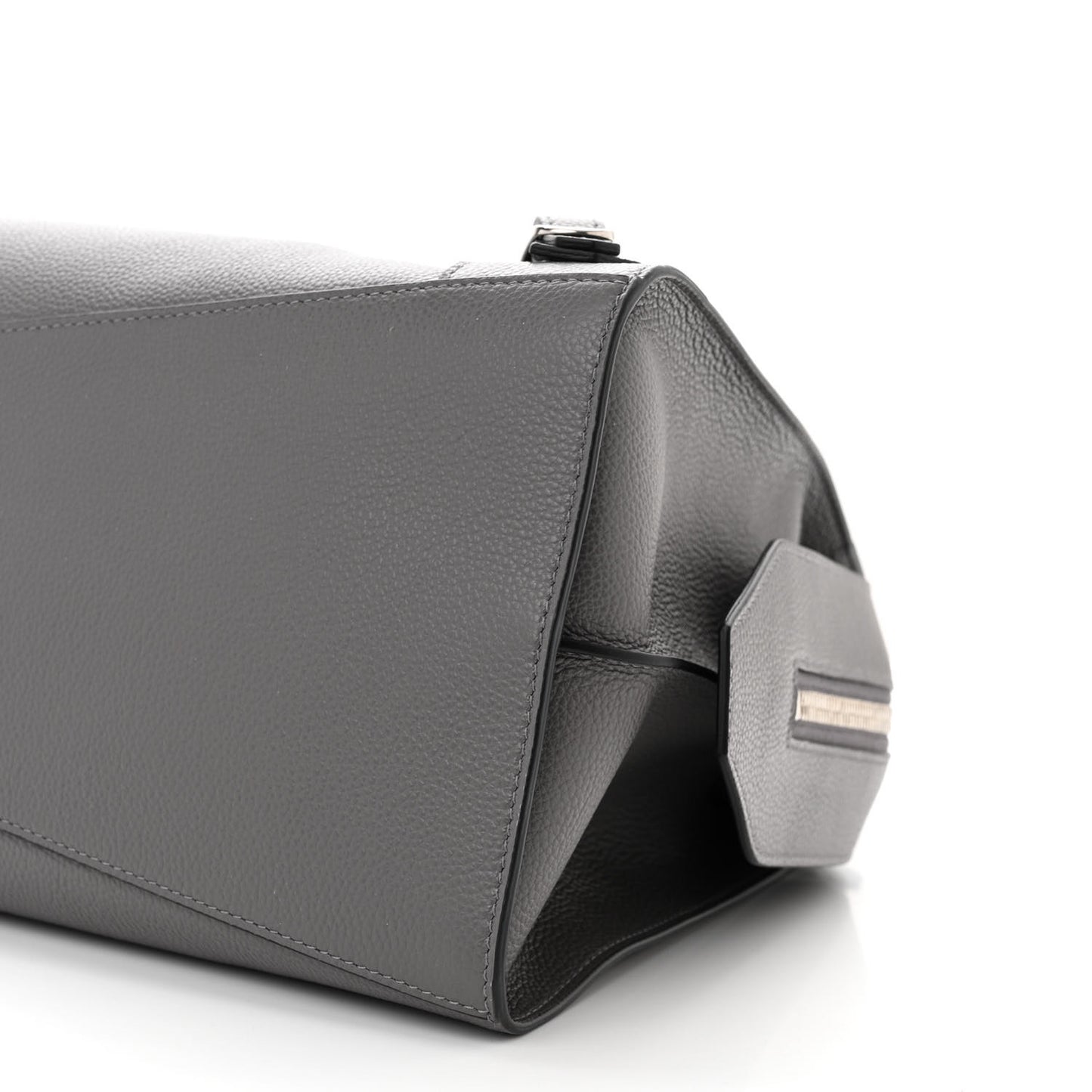 Grained Calfskin Neo Classic Silver Hardware Medium City Dark Grey