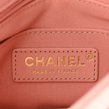Chanel Velour Quilted Mini Double Frame Flap Rose 6 of 12