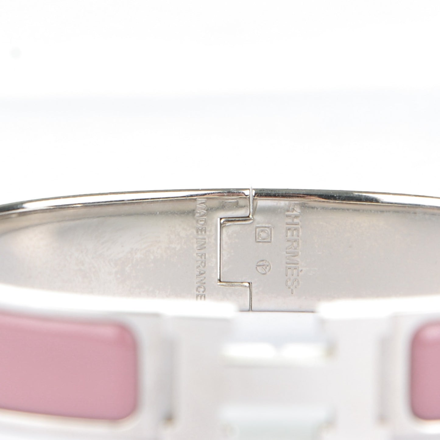 Enamel Narrow Clic Clac H Bracelet GM Bois De Rose