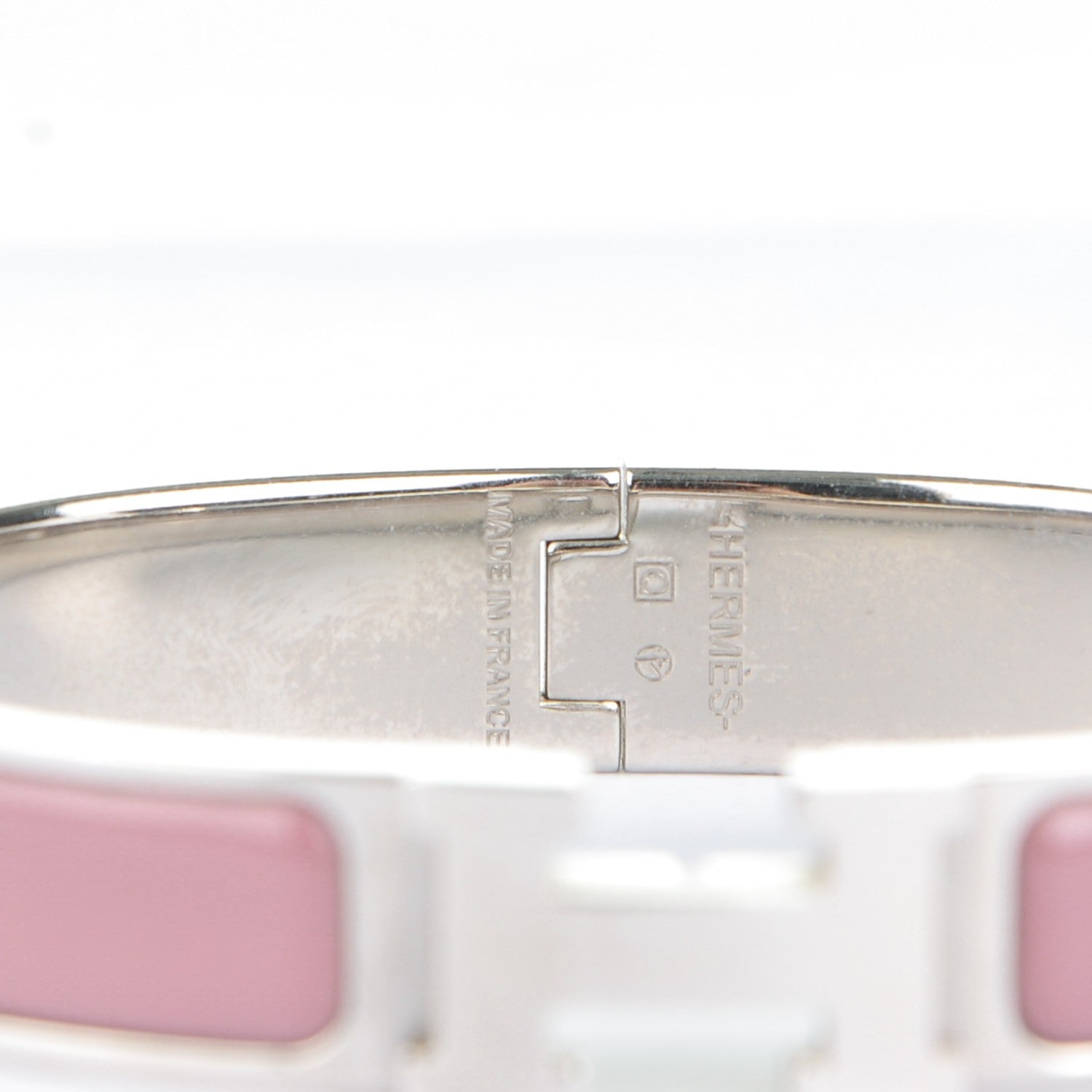 Hermes Enamel Narrow Clic Clac H Bracelet GM Bois De Rose 3 of 4