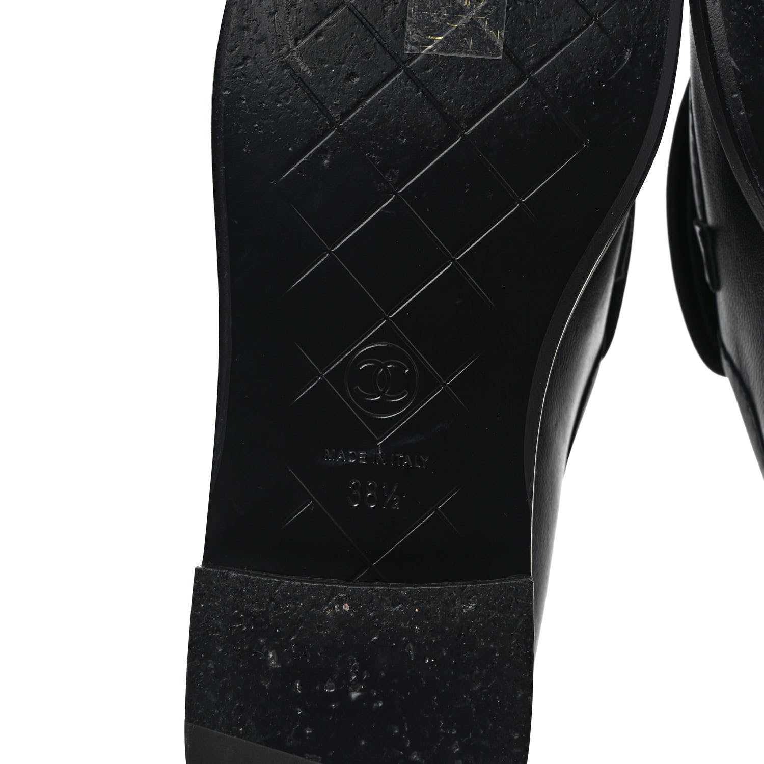 Chanel Lambskin Quilted CC Turnlock Loafers 38.5 Black 6 of 9