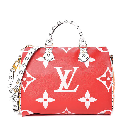 Louis Vuitton Monogram Giant Speedy Bandouliere 30 Rouge 1 of 9