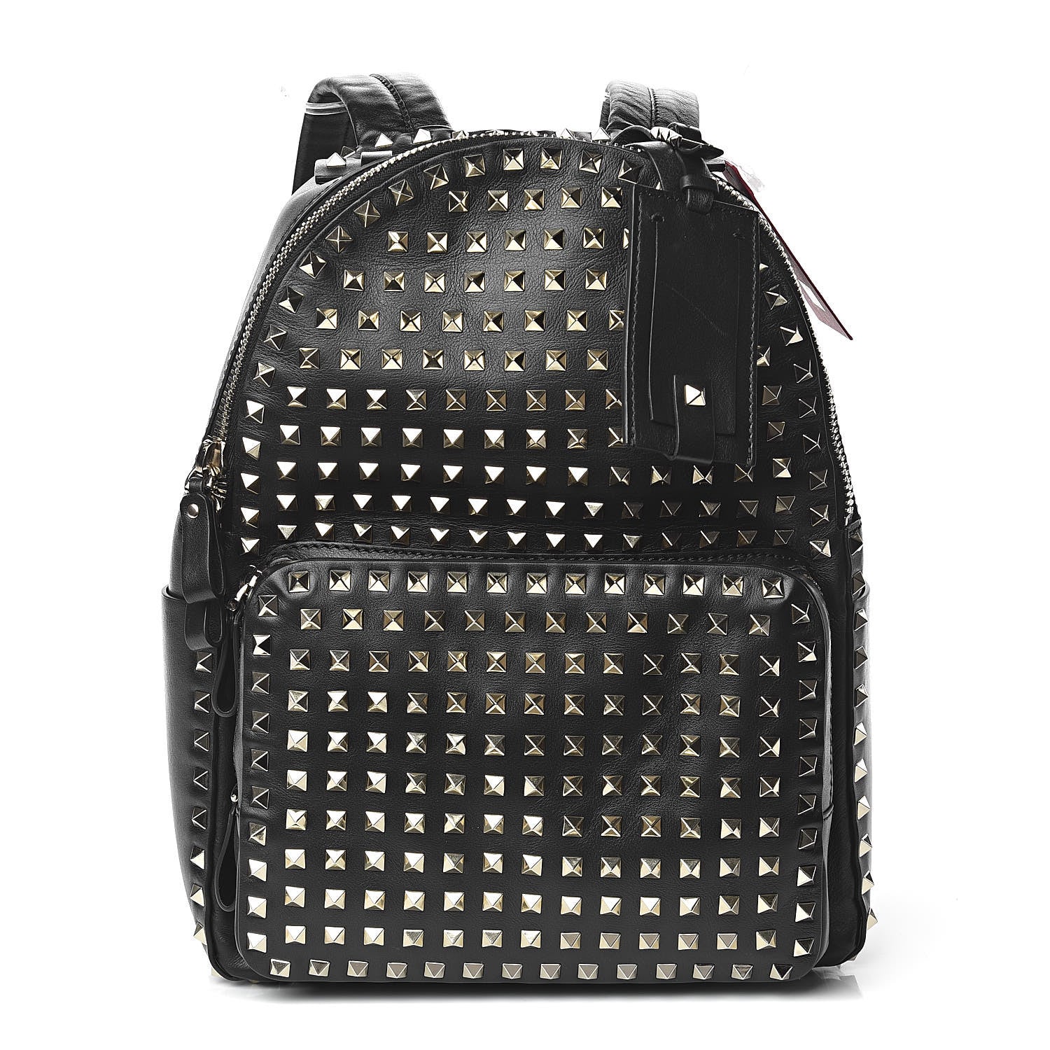 Valentino Garavani Calfskin Medium Rockstud All Over Backpack Black 1 of 9