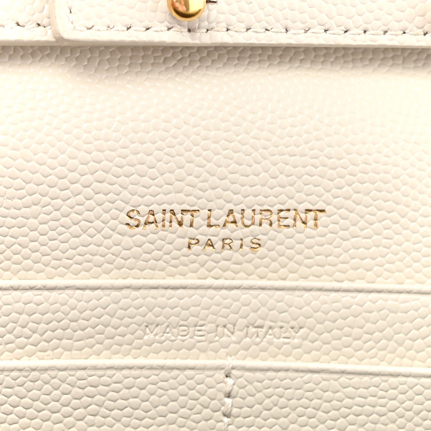 Grain De Poudre Matelasse Chevron Monogram Chain Wallet Crema Soft