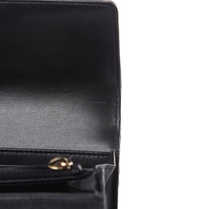 Chanel Caviar Quilted Filigree Large Gusset Flap Wallet Black 11 of 12