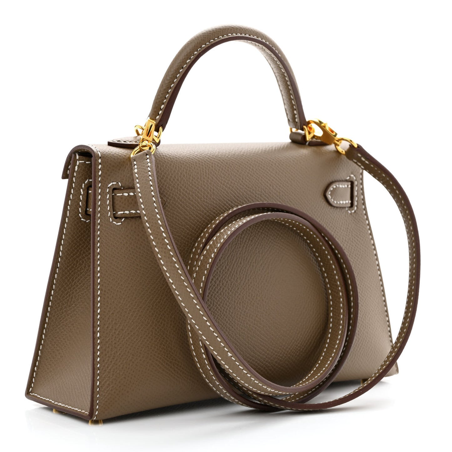 Epsom Mini Kelly Sellier 20 Etoupe