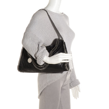 Stella McCartney Embellished Shaggy Deer Small Falabella Fold Over Tote Black 2 of 7