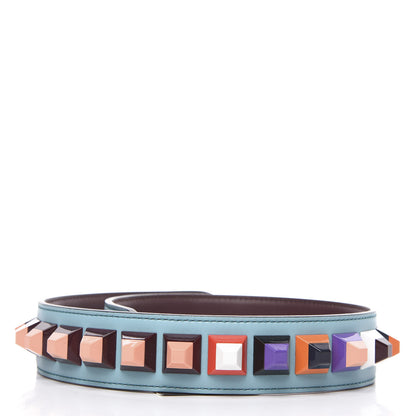 Fendi Vitello Dolce Plexiglass Bi-Color Studded Strap You Lagun Bordeaux Multicolor 2 of 4