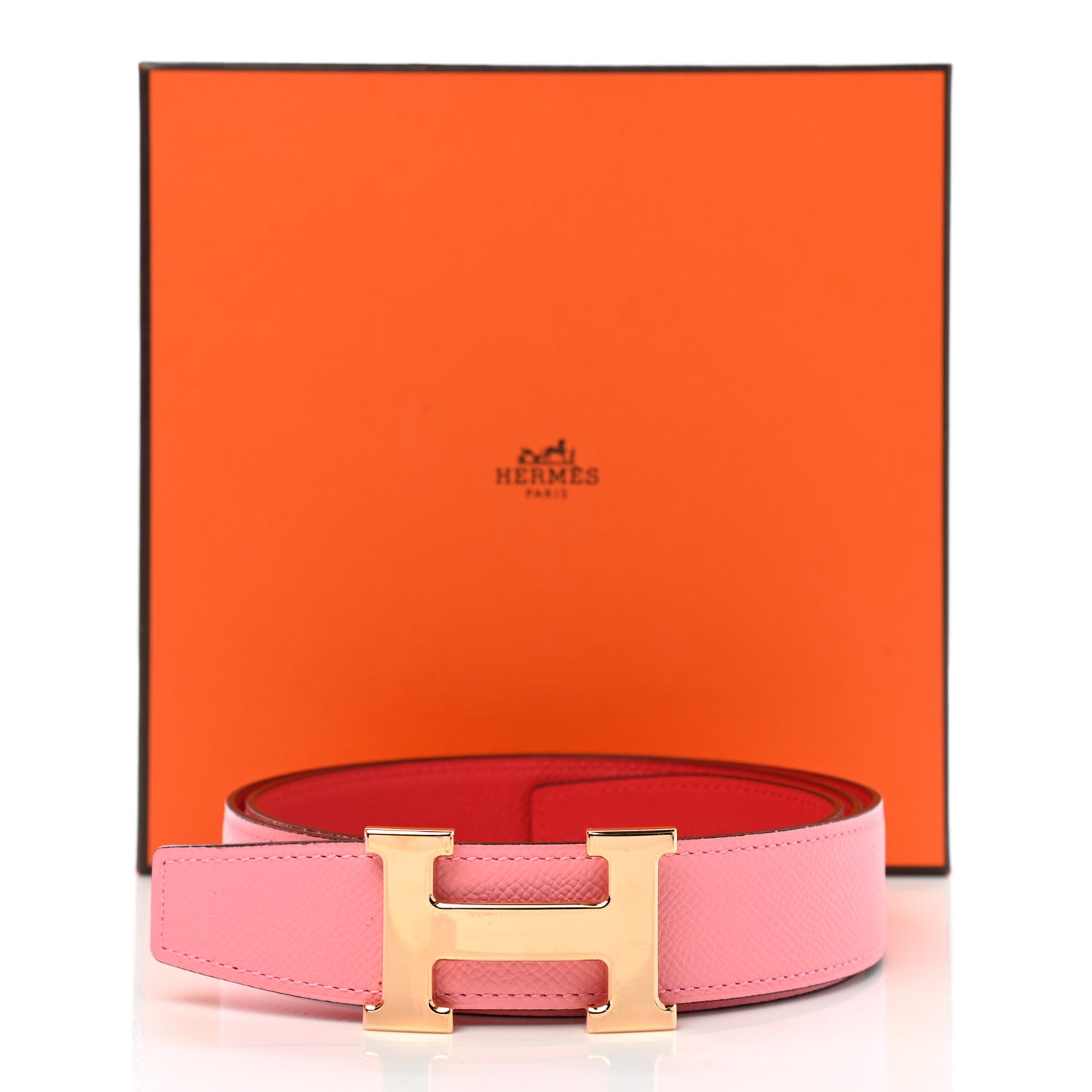 Epsom 32mm H Belt 95 Rose Confetti Rouge Tomate