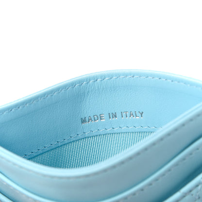 Chanel Lambskin Quilted Card Holder Neon Blue 7 of 9