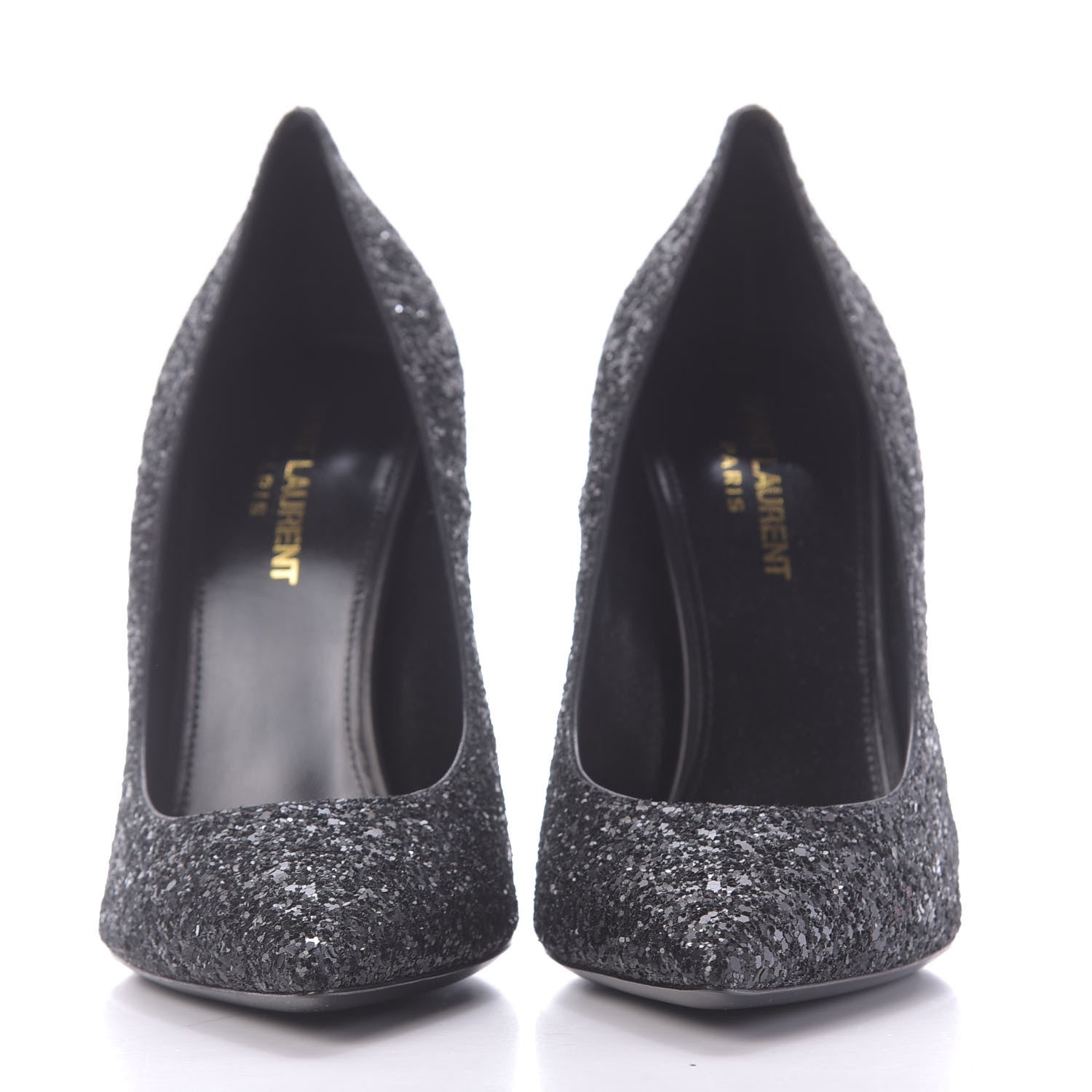 Saint Laurent Glitter Opyum 100 Pumps 38 Black 2 of 11