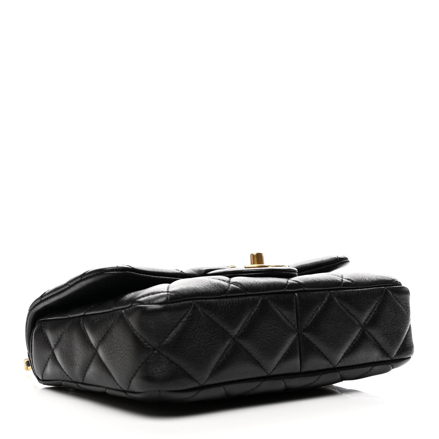 Lambskin Quilted Mini Flap Black