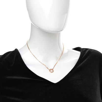 Cartier 18K Pink Gold 2 Diamond LOVE Necklace 2 of 6