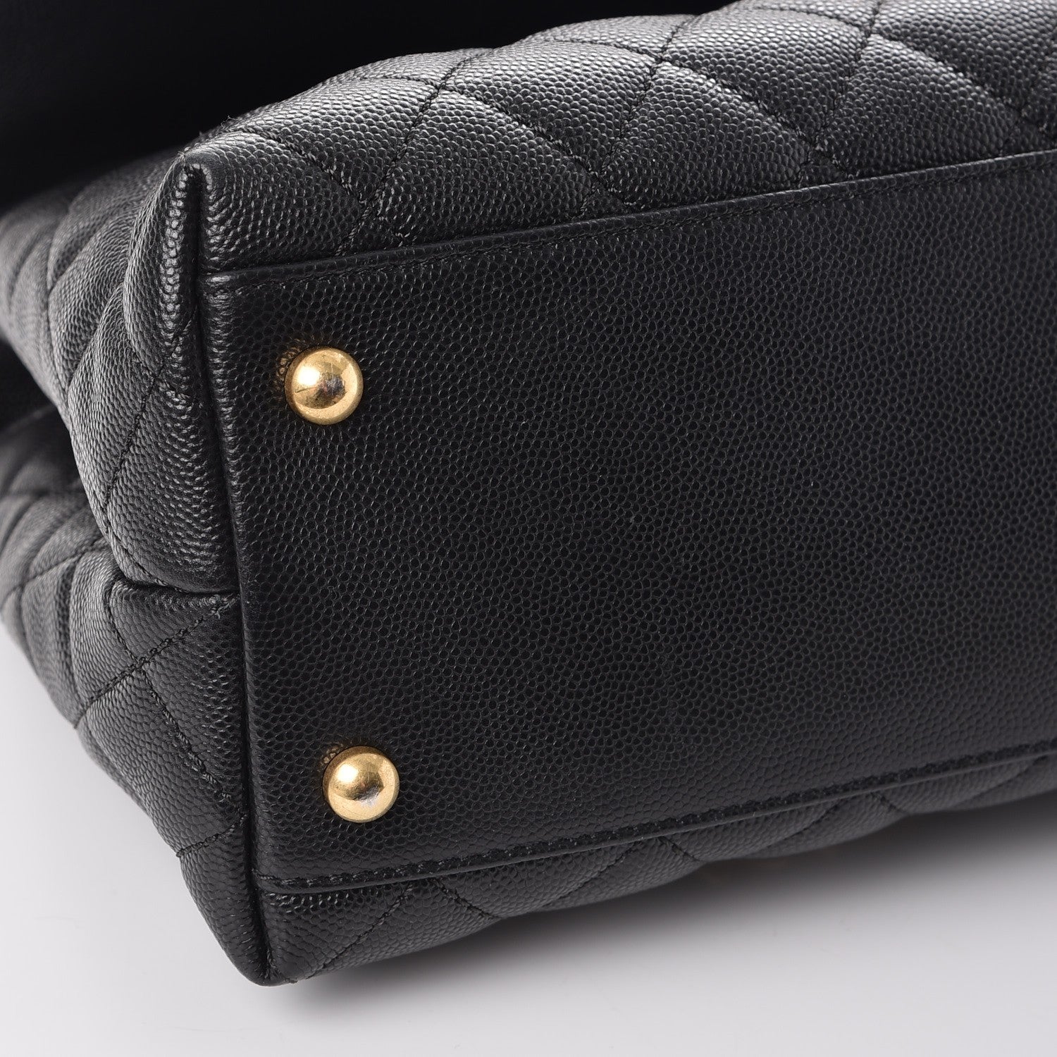 Chanel Caviar Quilted Small Coco Handle Flap Black 9 of 10