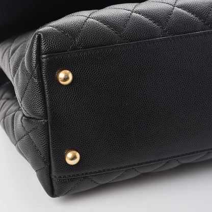 Chanel Caviar Quilted Small Coco Handle Flap Black 9 of 10
