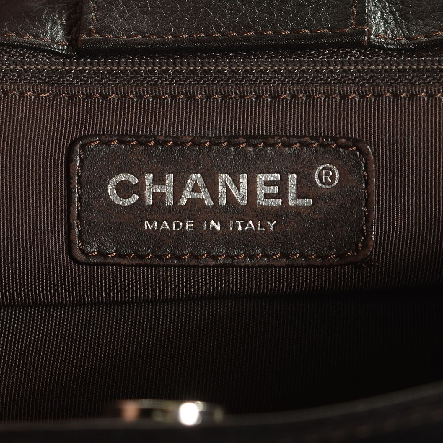 Chanel Calfskin Cerf Executive Shopper Tote Dark Brown 6 of 8