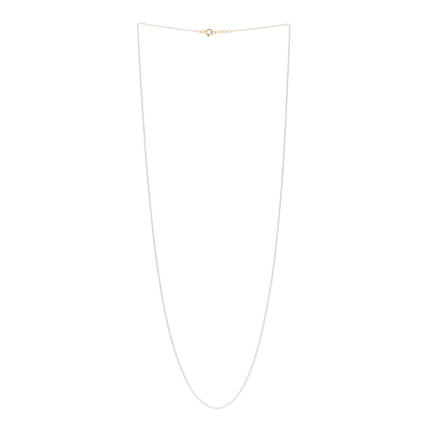 18K Rose Gold Chain Necklace 24"