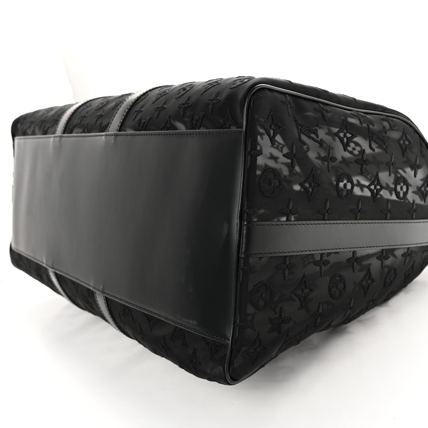 Louis Vuitton Monogram See Through Keepall Bandouliere 50 Black 7 of 11