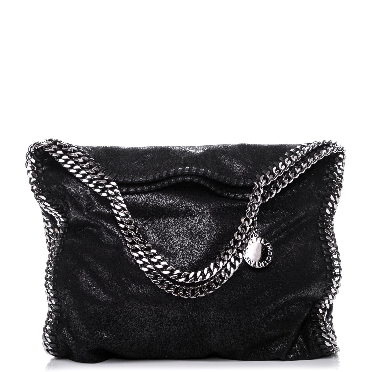 Stella McCartney Shaggy Deer Small Falabella Fold Over Tote Black 1 of 6