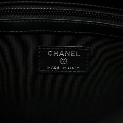 Chanel Crumpled Calfskin Quilted Medium Cosmetic Case So Black 6 of 7