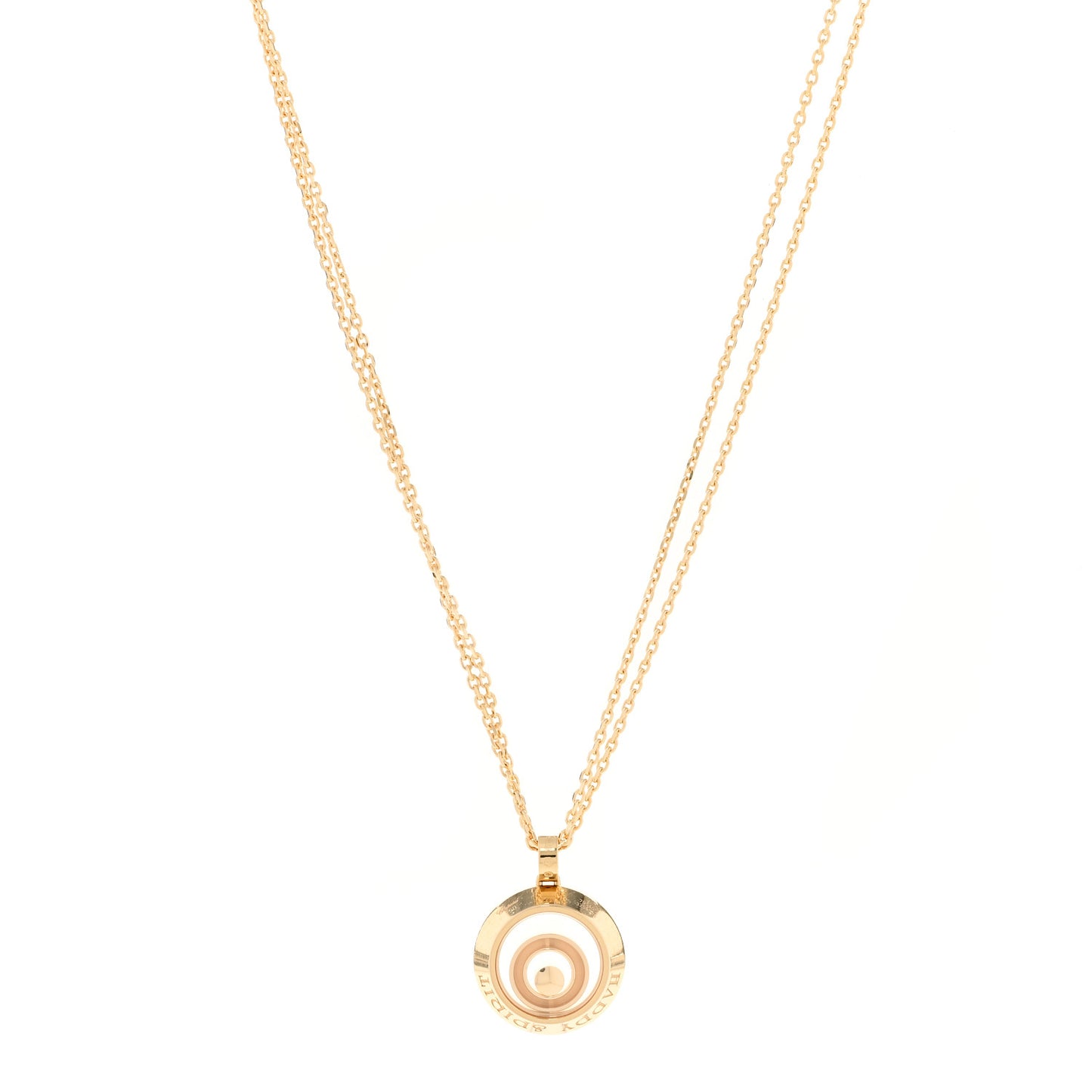 18K Yellow Gold Diamond Happy Spirit Pendant Necklace