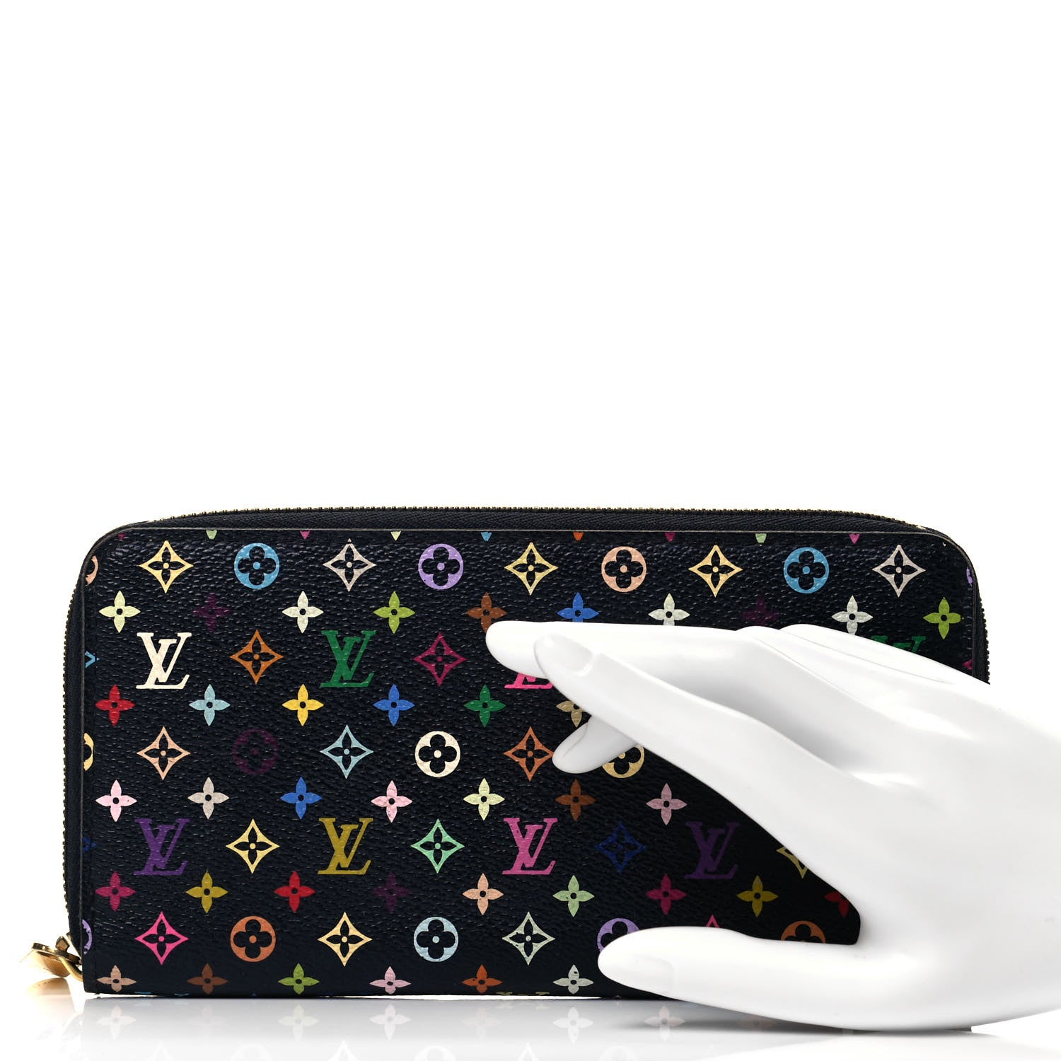 Louis Vuitton Monogram Multicolor Zippy Wallet Black Grenade 2 of 7