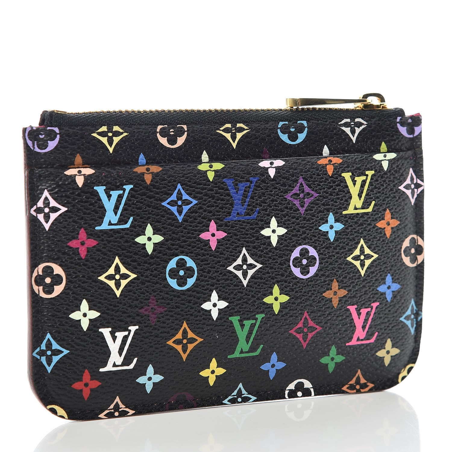 Louis Vuitton Monogram Multicolor Key Pouch Black Grenade 3 of 9