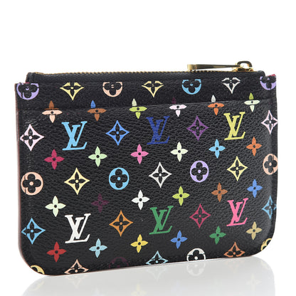Louis Vuitton Monogram Multicolor Key Pouch Black Grenade 3 of 9