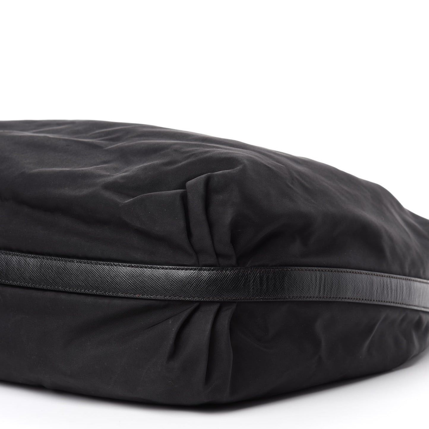Tessuto Nylon Saffiano Hobo Black