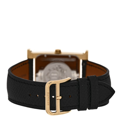 Hermes Stainless Steel Epsom 30.5mm Heure H Hour Quartz Watch Noir 3 of 4