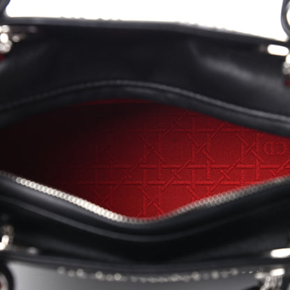 Christian Dior Calfskin Cannage Studded Medium Supple Lady Dior Black 4 of 4