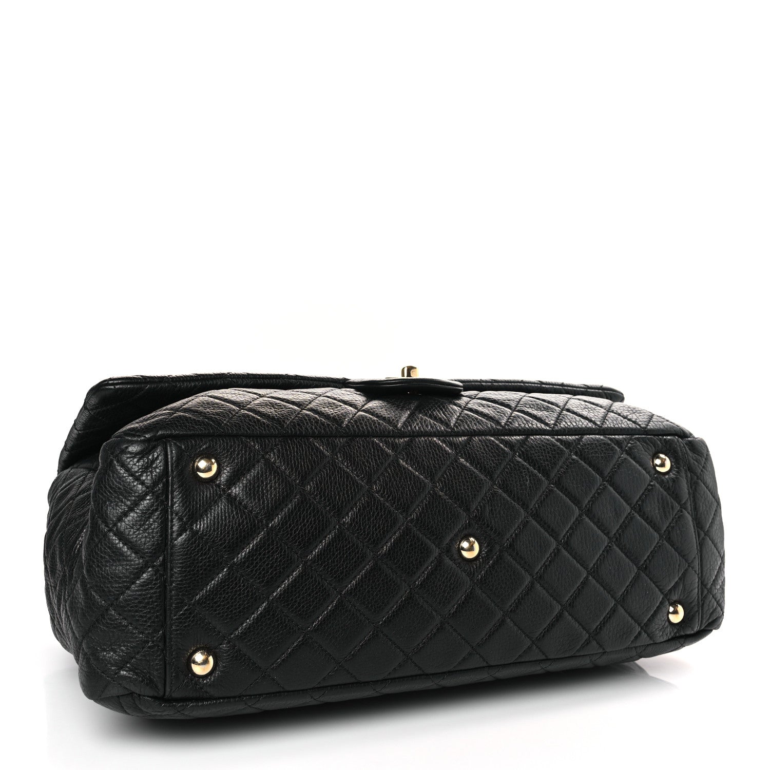 Chanel Calfskin Quilted XXL Travel Flap Bag Black 4 of 9