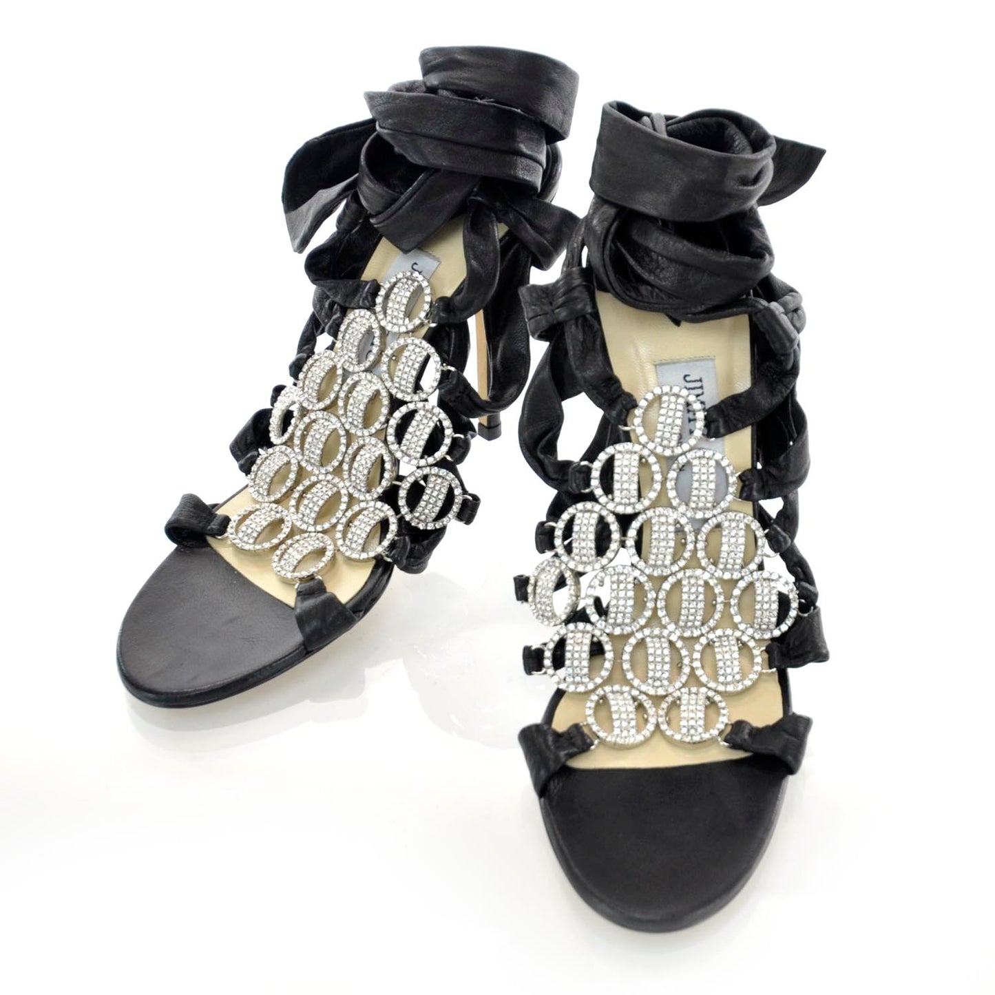 Crystal Marine Ankle Wrap Sandals 38