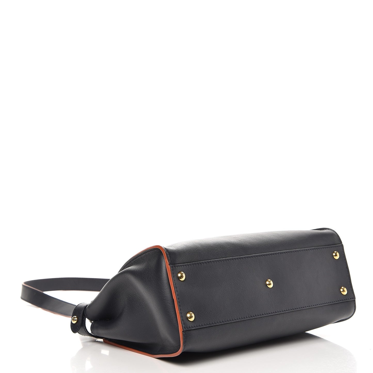 Vitello Seta Burro Medium Peekaboo Iconic Satchel Blue Notte Plaster