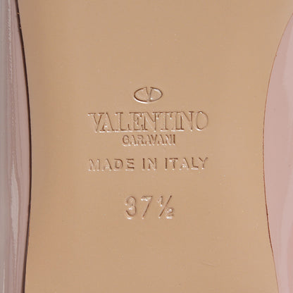 Valentino Garavani Patent Rockstud Cage Ballerina Flats 37.5 Poudre 6 of 6