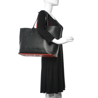 Christian Louboutin Calfskin Spikes East West Cabata Tote Black 2 of 21