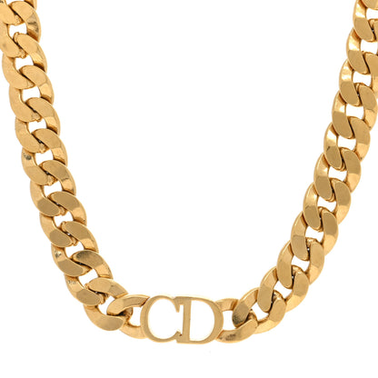 Christian Dior Metal Danseuse Etoile Chain Choker Necklace Gold 1 of 4