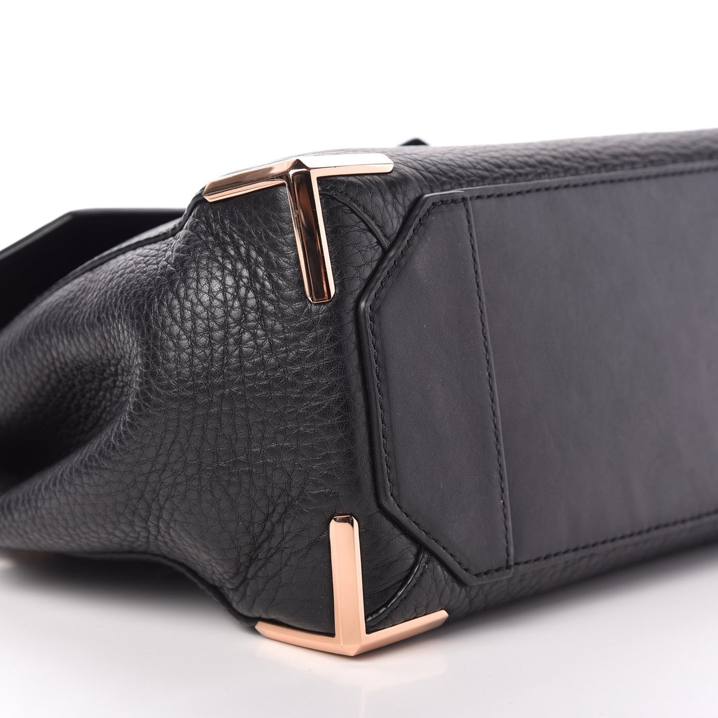 Calfskin Large Marion Black Rose Gold Hardware