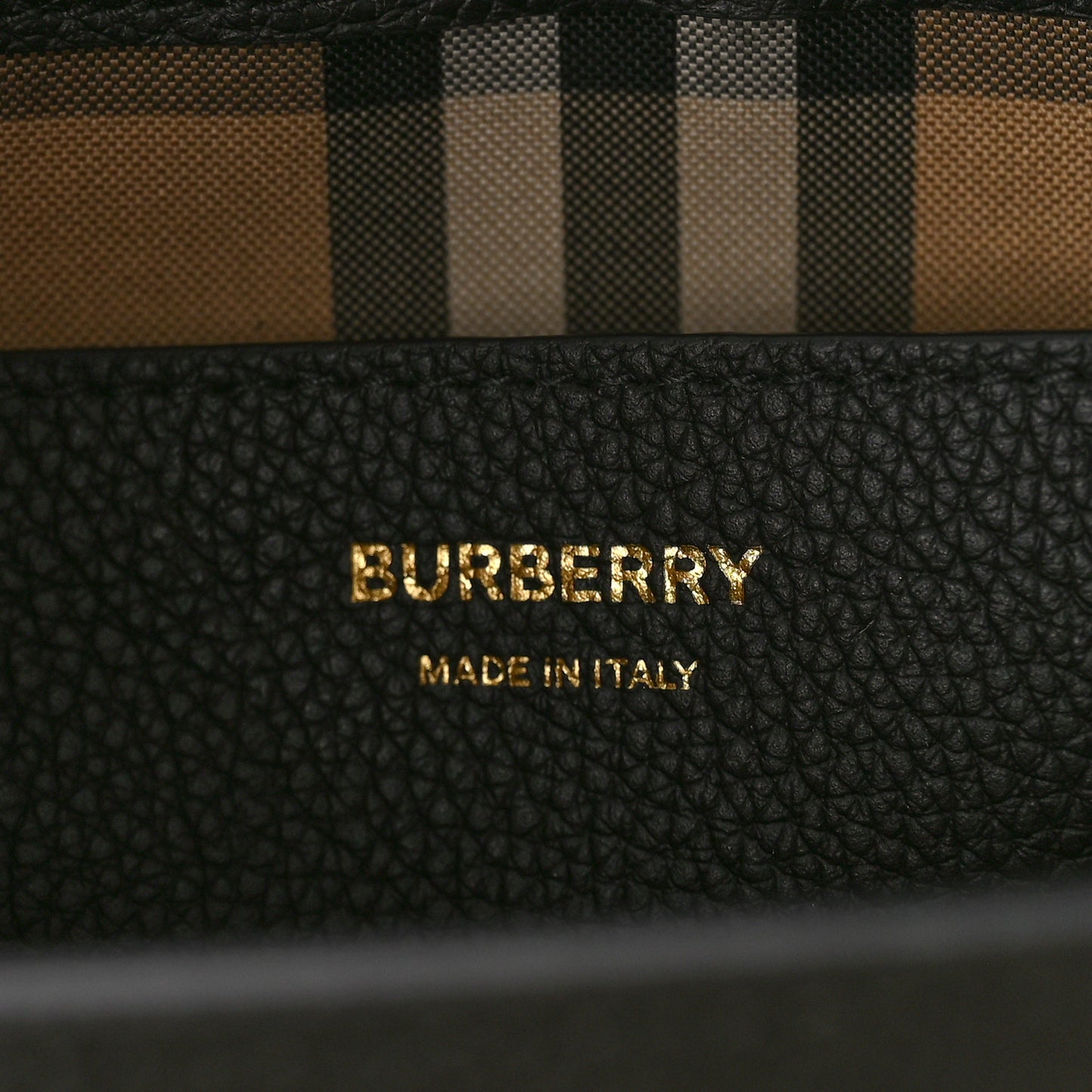 Grainy Calfskin Vintage Check Note Crossbody Bag Black